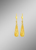 Ein toller Hingucker: gl&auml;nzende Ohrringe, durchbrochen 