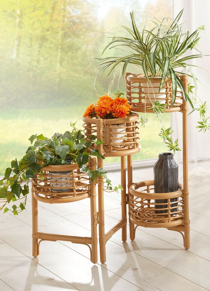 Blumenst&auml;nder aus Rattangeflecht 