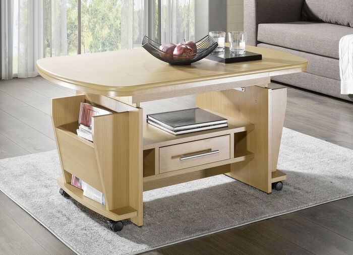 Couchtisch, auch höhenverstell- und ausziehbar BUCHE