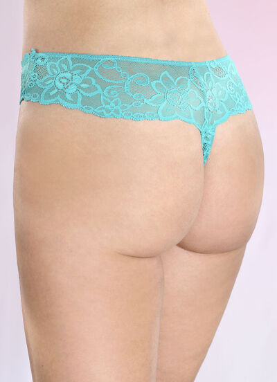 Sexy Dreierpack Stringtangas aus elastischer Spitze 