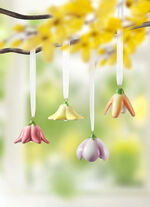 Blumenglöckchen aus Keramik, 4er-Set 