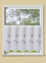 Fein bestickter Kleinfenster-Store 