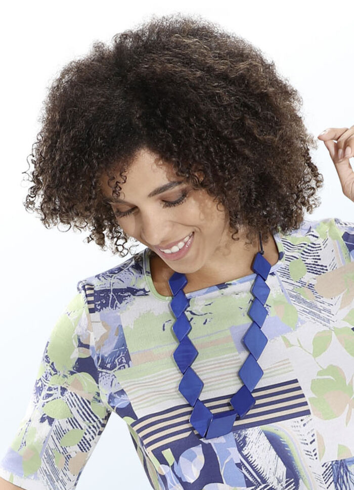 Fantastische Halskette mit Schmuckelementen aus Holz 