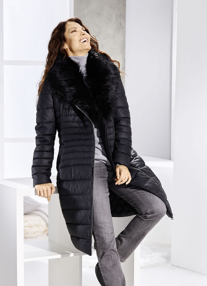 Mantel aus Nappaleder-Imitat 