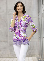 Shirt-Tunika mit Bordüren-Druck 