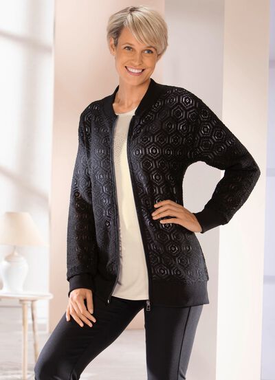 Jacke mit Stehkragen 