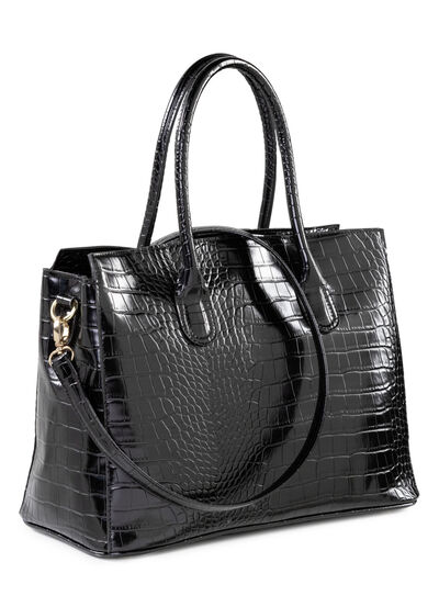 Tasche aus krokogepr&auml;gtem Synthetik 