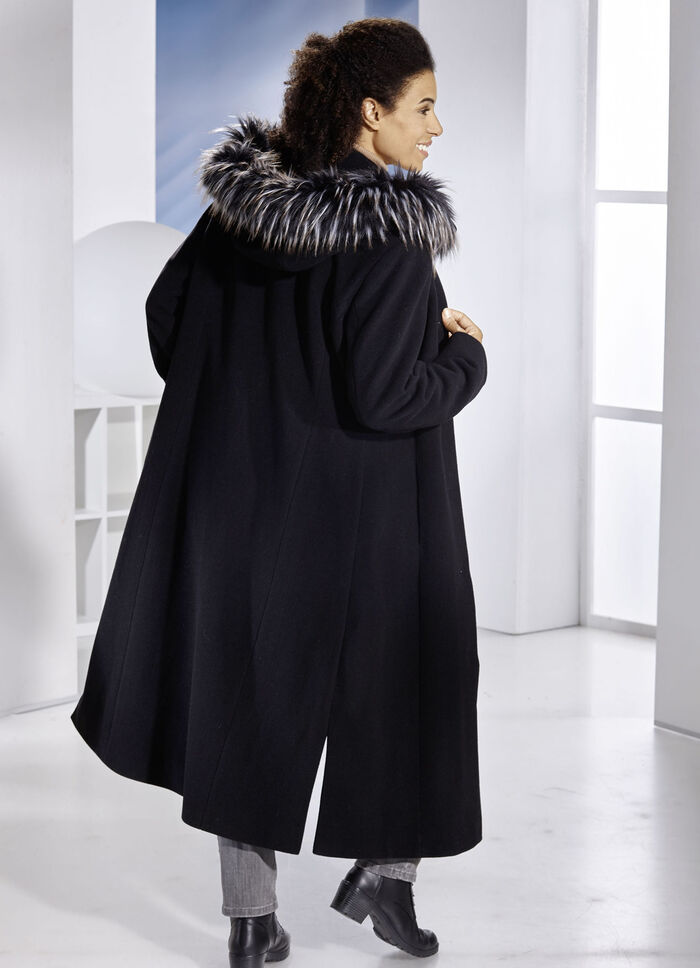 Mantel mit abnehmbarer Kapuze 