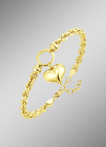 Kordel-Armband mit Herz-Anhänger 