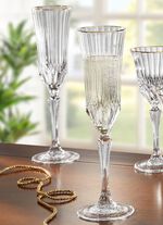 Gl&auml;ser, 2er-Set, mit Goldrand TRANSPARENT-GOLD