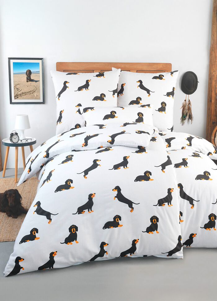 Beidseitig bedruckte Bettw&auml;sche-Garnitur 