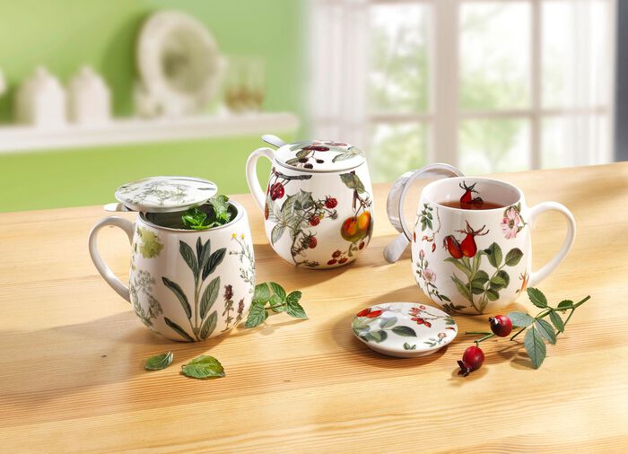 Teetassen aus feinem Porzellan BUNT