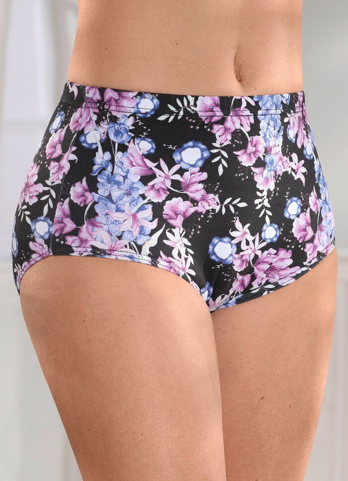 Laurina Dreierpack Slips mit Gummizug im Bund 