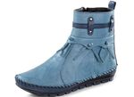 Gemini Mokassin-Stiefelette mit Knitter-Struktur JEANS