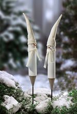 Gartenstecker aus Metall, 2er-Set WEISS