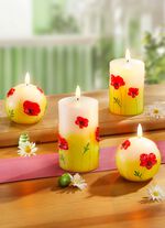 LED-Echtwachskerze, 2er-Set 