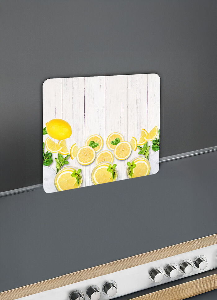 Wandblende aus Glas mit Zitronen-Motiv 