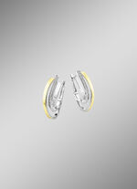 Klappcreolen in Bicolor mit synth. Zirkonia 