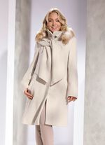 Kurzmantel mit abnehmbarem Schal 