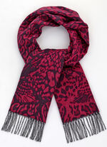 Schal mit Raubtierfell-Dessin 