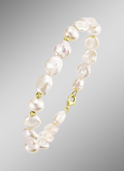 Armband mit SW-Zuchtperlen und Keshi-Perlen 