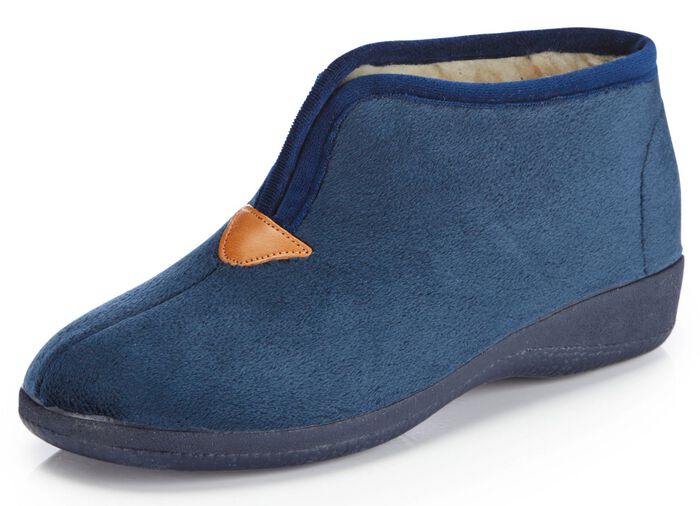 Laurina Hausschuh aus samtigen Textilmaterial 