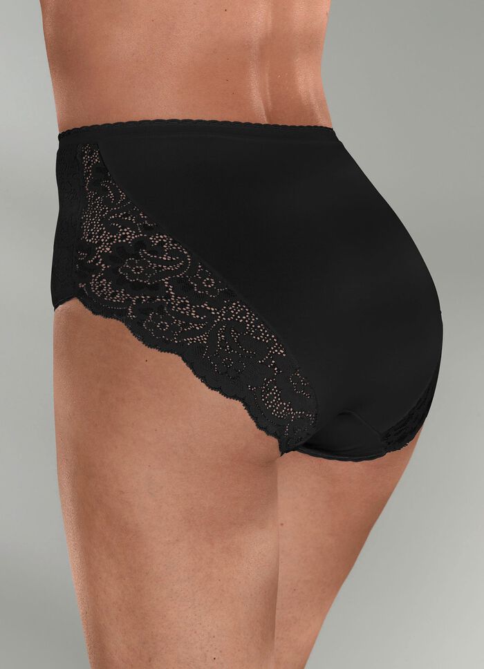 Laurina Dreierpack Slips mit Elastikspitze 