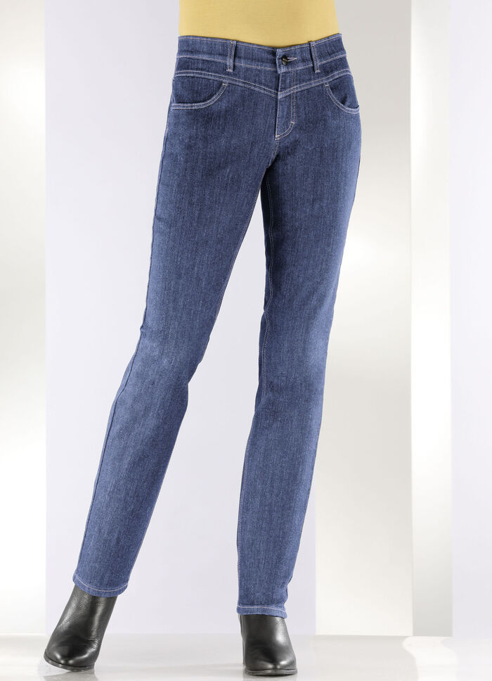 Magic-Jeans mit figurformendem Jeanssattel JEANSBLAU