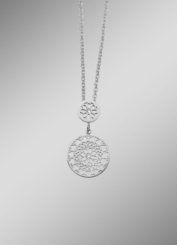 Moderner Anhänger mit Kristallen 