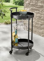 Servierwagen Calla aus pulverbeschichtetem Eisen 