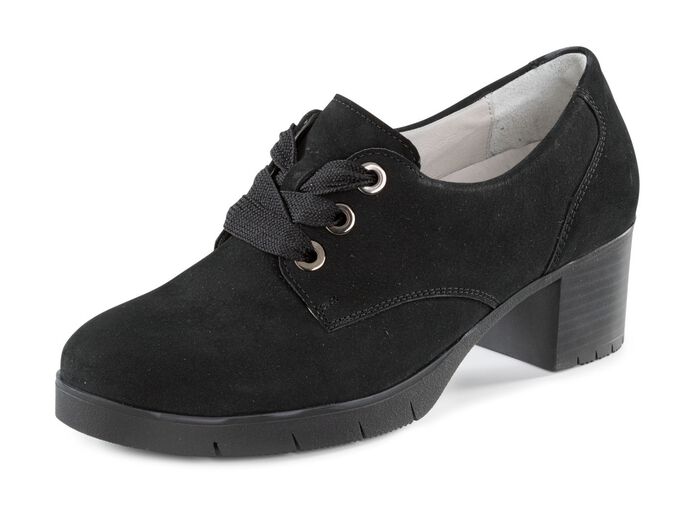 Waldl&auml;ufer, bequemer Damen-Trotteur, Weite H, mit herausnehmbarem Fu&szlig;bett SCHWARZ