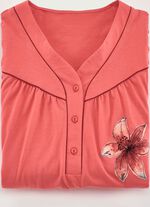 Zweierpack Nachthemden, wadenlang mit Knopfleiste 