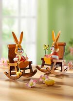 Hasen im Schaukelstuhl BUNT