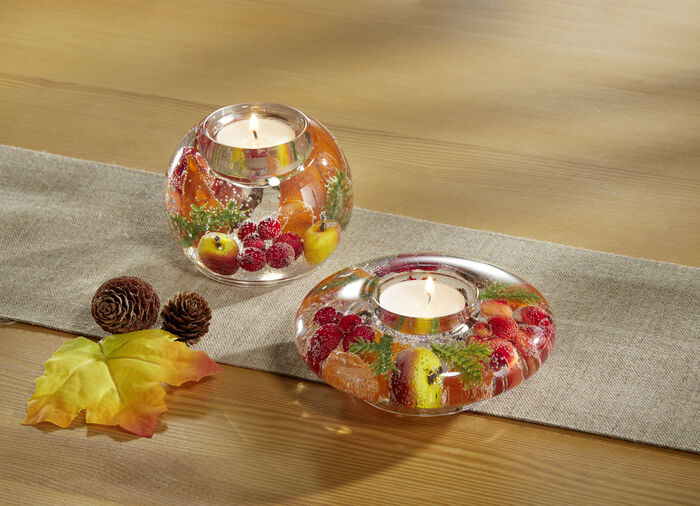 Teelichthalter aus Glas 