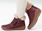 ELENA EDEN, gef&uuml;tterte Damen-Boots, Winterschuhe, Weite G, mit herausnehmbarem Fu&szlig;bett BORDEAUX