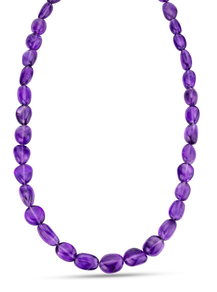 Zeitlose Halskette mit echt Amethyst 