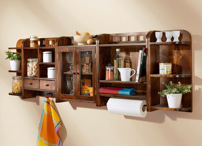 Regal Programm in verschiedenen Ausf&uuml;hrungen NUSSBAUM