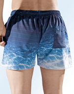 Badeshorts, Gesäßtasche mit Klettverschluss, Microfaser 