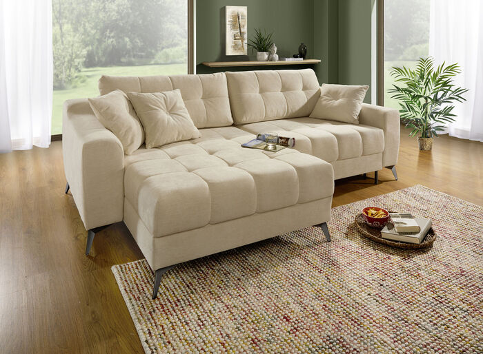 Moderne Polsterecke mit Bettfunktion 
