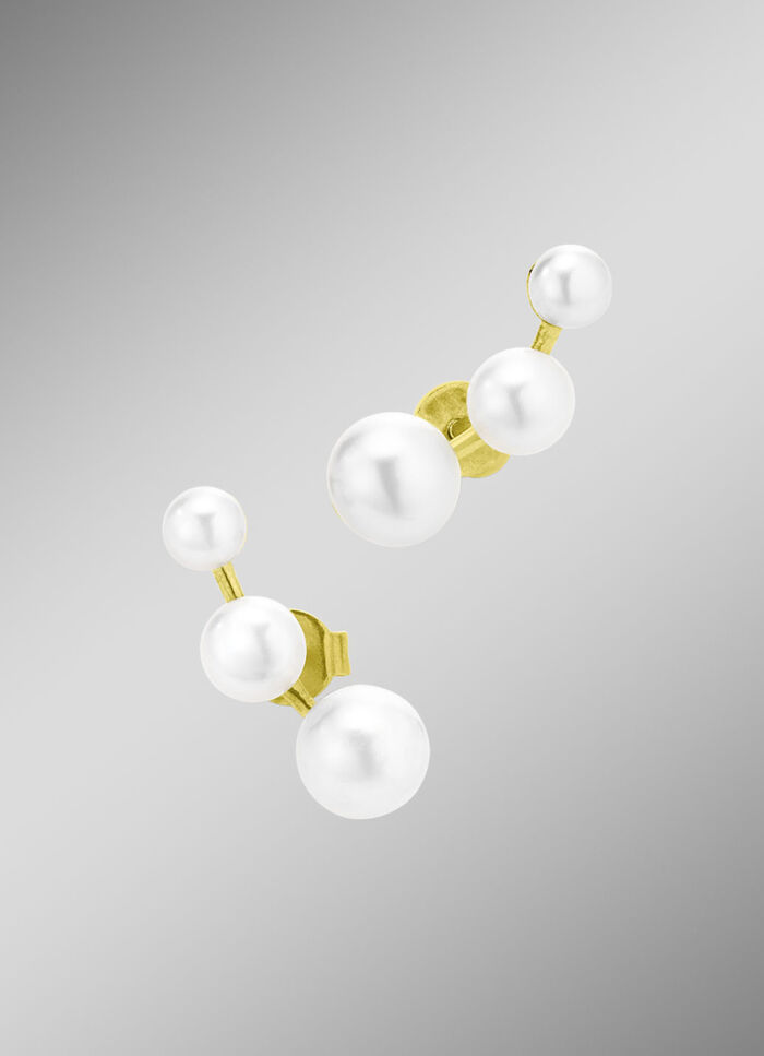 Stilvolle Ohrstecker mit Süßwasser-Zuchtperlen 