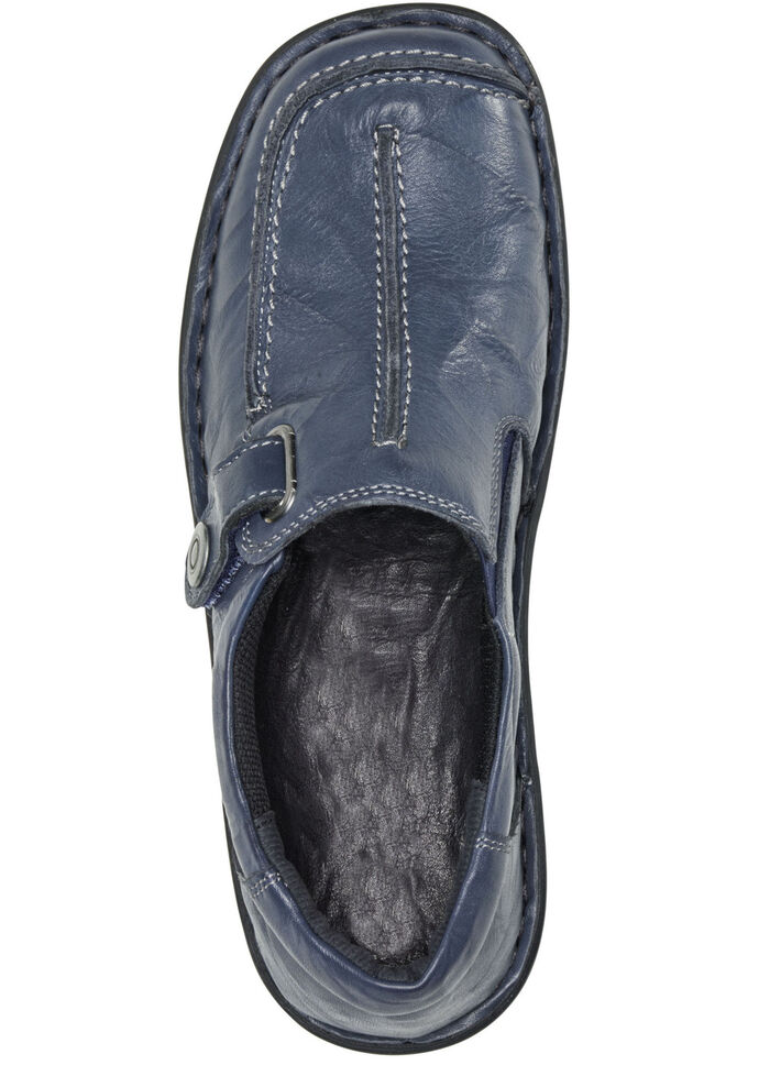 ELENA EDEN, bequeme Damen-Slipper, Weite G, mit herausnehmbarem Fußbett MARINE