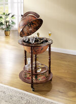 Nussbaumfarbene Globusbar NUSSBAUM