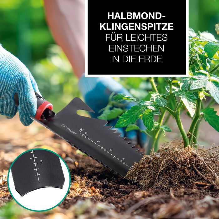 EASYmaxx 4in1 Handschaufel aus Carbonstahl 
