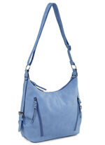 Tasche aus weichem, dezent schattiertem Synthetik JEANSBLAU