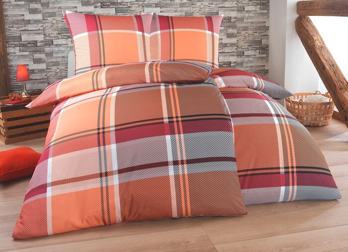 Bettw&auml;sche-Garnitur in Polycotton-Biber-Qualit&auml;t 