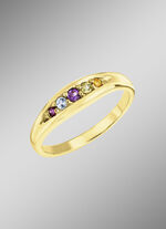 Strahlende Eleganz: Damenring mit echten Edelsteinen 