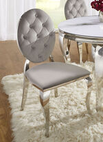 Stühle mit Schaumstoff-Polsterung, 2er-Set CHROM-GRAU