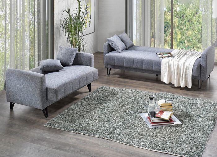 Moderne Polsterm&ouml;bel mit Kippfunktion GRAU