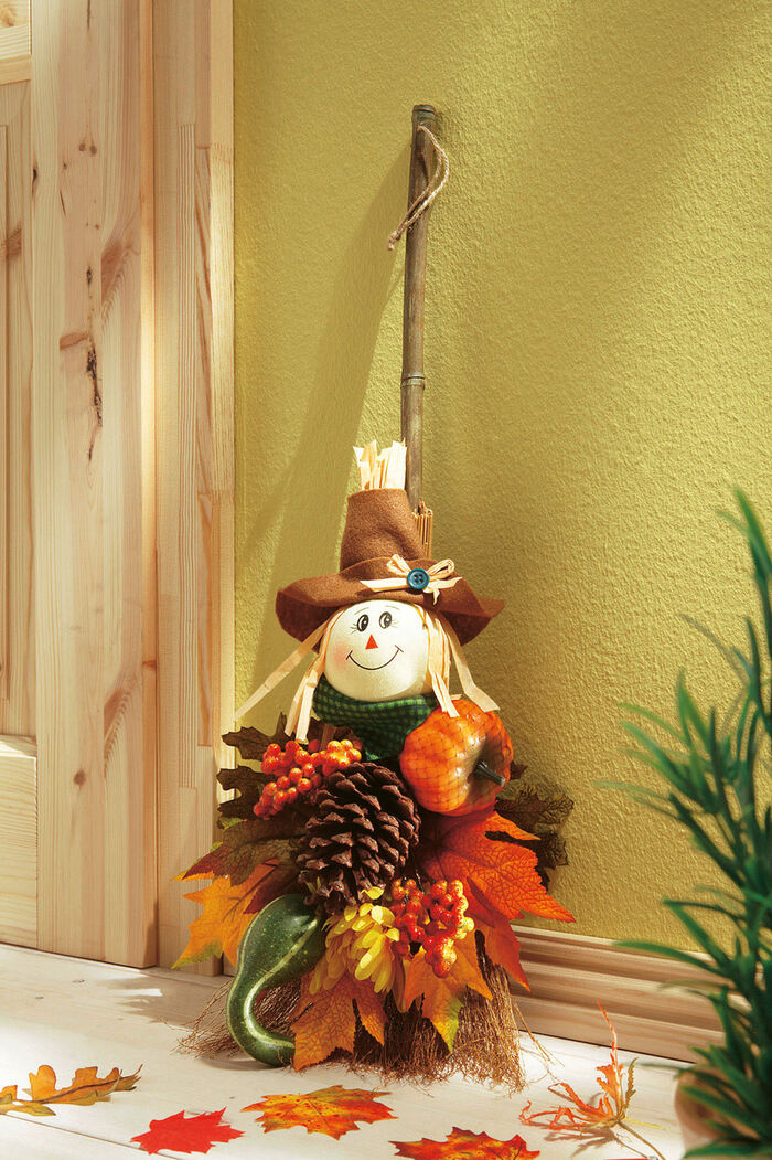 Deko-Besen "Vogelscheuche" 