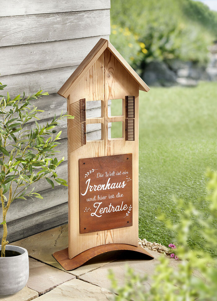 Aufsteller Die Welt ist ein Irrenhaus 